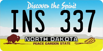 ND license plate INS337