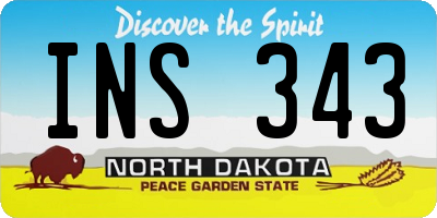 ND license plate INS343