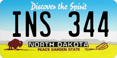 ND license plate INS344