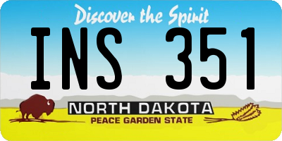 ND license plate INS351