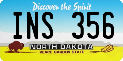 ND license plate INS356
