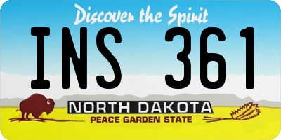 ND license plate INS361