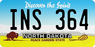 ND license plate INS364