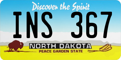 ND license plate INS367