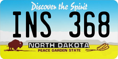 ND license plate INS368
