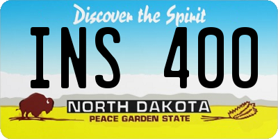 ND license plate INS400