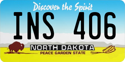 ND license plate INS406