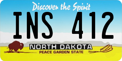 ND license plate INS412