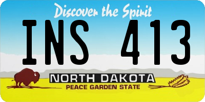 ND license plate INS413