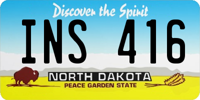 ND license plate INS416