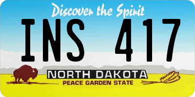 ND license plate INS417