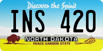 ND license plate INS420