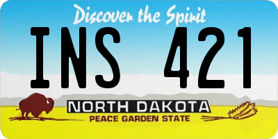 ND license plate INS421