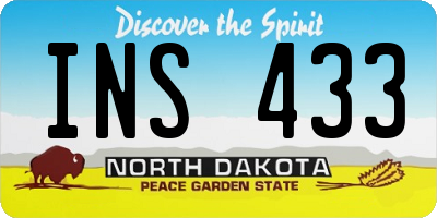 ND license plate INS433