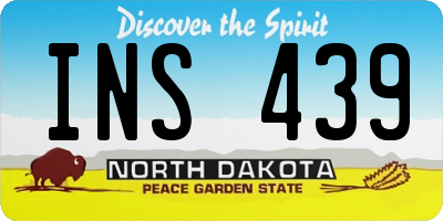 ND license plate INS439