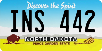 ND license plate INS442