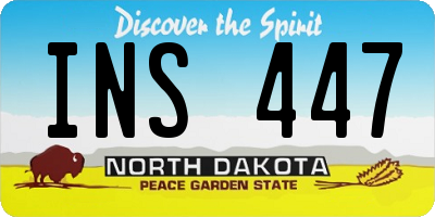 ND license plate INS447