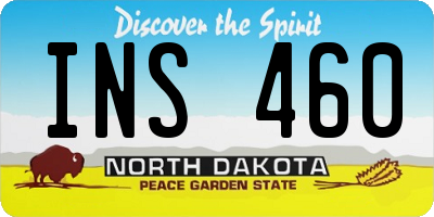 ND license plate INS460