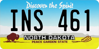 ND license plate INS461