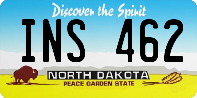 ND license plate INS462