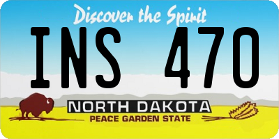 ND license plate INS470