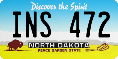 ND license plate INS472