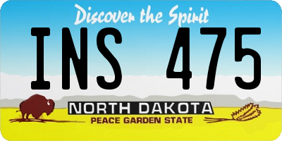 ND license plate INS475