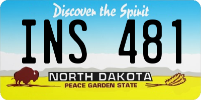 ND license plate INS481