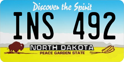 ND license plate INS492