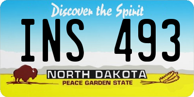ND license plate INS493