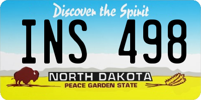 ND license plate INS498