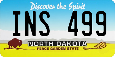 ND license plate INS499