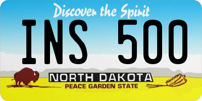 ND license plate INS500