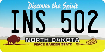 ND license plate INS502