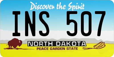 ND license plate INS507
