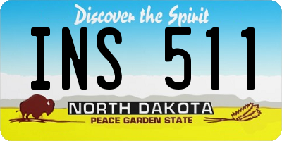 ND license plate INS511