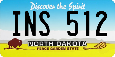 ND license plate INS512