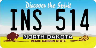 ND license plate INS514