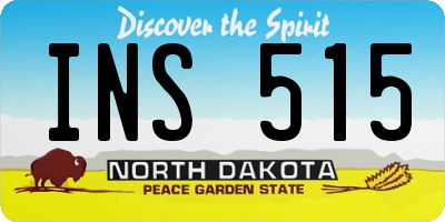 ND license plate INS515