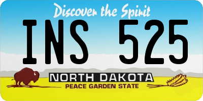 ND license plate INS525