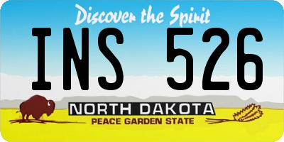 ND license plate INS526