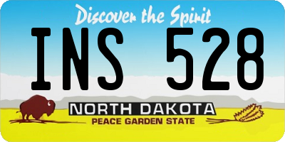 ND license plate INS528