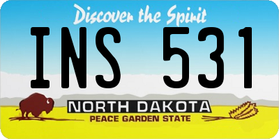 ND license plate INS531