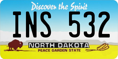 ND license plate INS532