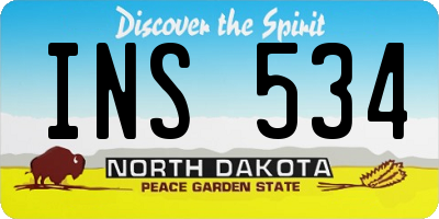 ND license plate INS534
