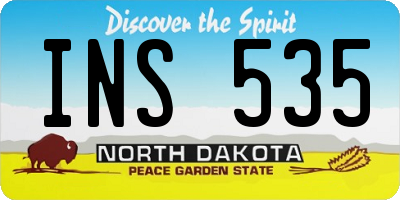 ND license plate INS535
