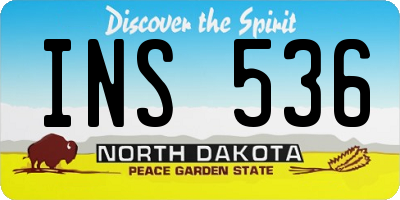 ND license plate INS536