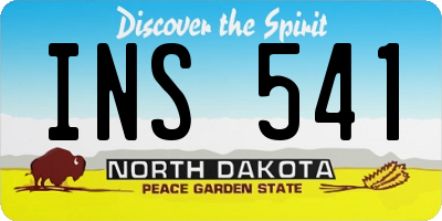 ND license plate INS541