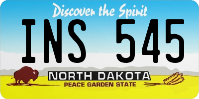 ND license plate INS545