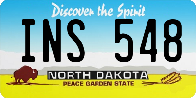 ND license plate INS548